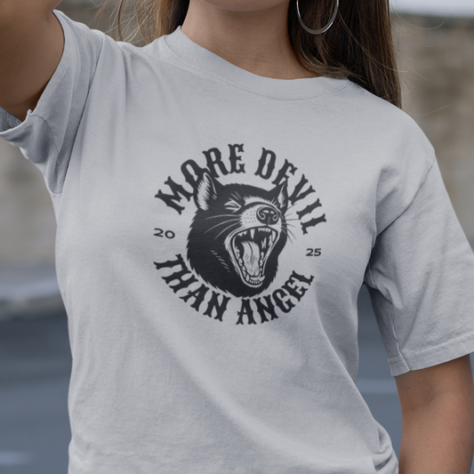 Tasmanian Devil T-Shirt More Devil Than Angel Shirt, Funny Aussie Animal Tee, Devil Graphic Shirt, Wildlife Gift Australia