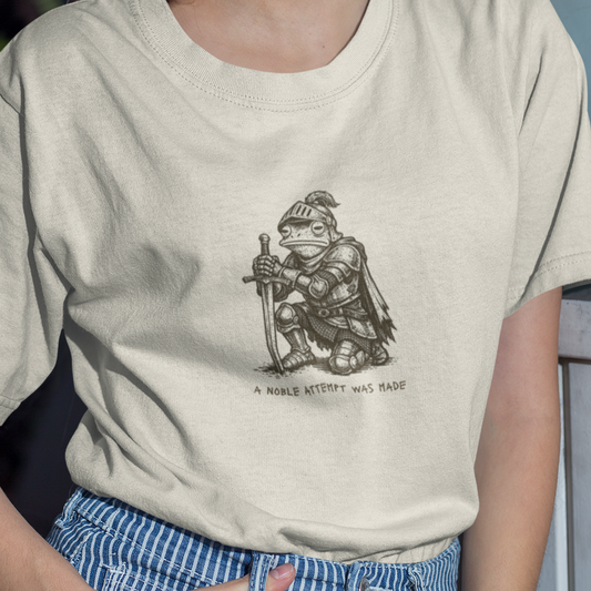 Goblincore Frog Shirt, A Noble Attempt Was Made Tee, Frog Knight Shirt, Comfort Colors Frog T Shirt, Funny Fantasy Frog Shirt