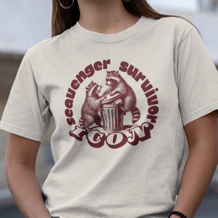 Raccoon T-Shirt Scavenger Survivor Icon, Trash Panda Shirt, Funny Raccoon Tee, Vintage Style Animal Shirt, Wildlife Graphic Tee, Gift for Raccoon Lovers