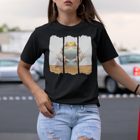 Glass Surfer Unisex Bearded Dragon T-Shirt | Pet Reptile Shirt | Gift for Beardie Keeper